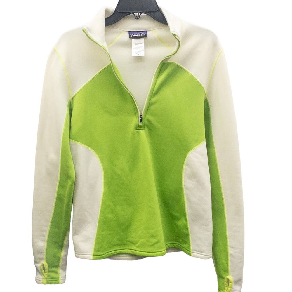 Patagonia Polartec Capilene 4 Expedition Weight 1/4 Zip Pullover Green Women's M